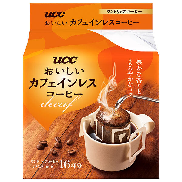 UCC Delicious Decaffeinated Coffee One Drip Coffee (7g x 16P) x 12 (6 x 2) Bags [Shipped in Japan]