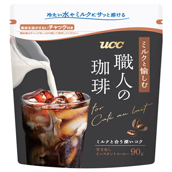 UCC Artisan Coffee Enjoy with Milk Instant Coffee 90g Bag x 12 Bags [Shipped in Japan]