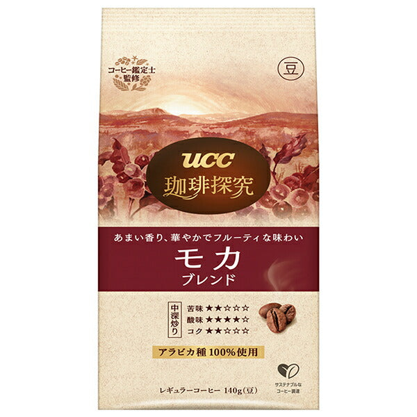 UCC Coffret de 12 sachets de 140g de grains de café torréfiés, mélange Mocha, de la gamme 