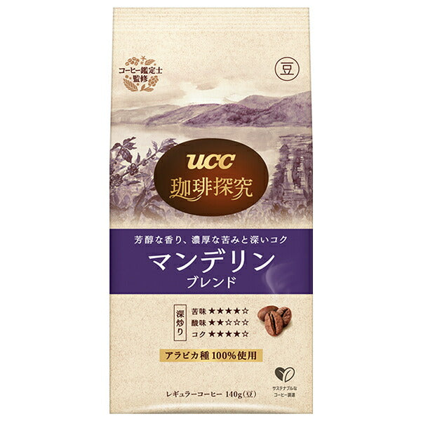 UCC Coffee Search Roasted Beans Mandhelin Blend 140g x 12 bags [Shipped in Japan]