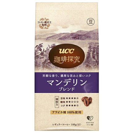 UCC Coffee Search Roasted Beans Mandhelin Blend 140g x 12 bags [Shipped in Japan]