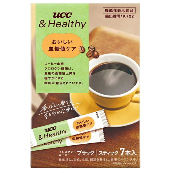 UCC &Healthy おいしい血糖値ケア スティックコーヒー (2g×7P)×24個入【日本出荷】