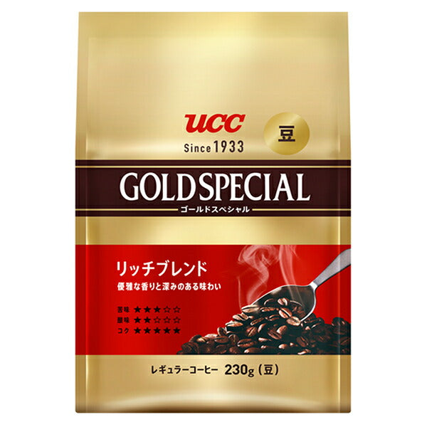 UCC ゴールドスペシャル 炒り豆 リッチブレンド 230g×6袋入【日本出荷】