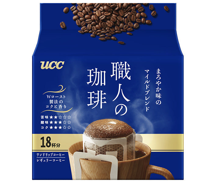 UCC Artisan's Coffee One-Drip Coffee, Mild Blend with Mellow Flavor (7g x 18P) x 12 Bags 