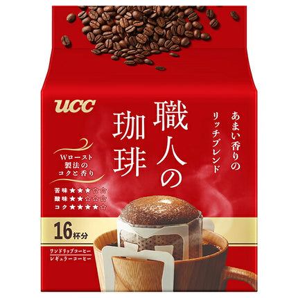 UCC Artisan Coffee One Drip Coffee Rich Blend with Sweet Scent (7g x 16P) x 12 Bags [Shipped in Japan]