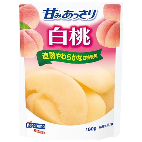 Hagoromo Foods Lightly Sweet White Peach 180g pouch x 6 bags [Shipped in Japan]