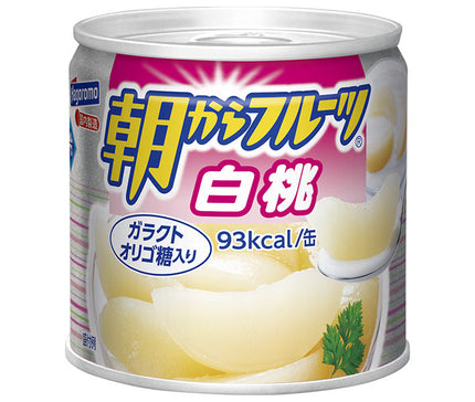 Hagoromo Foods Morning Fruit White Peach 190g Can x 24 pieces 