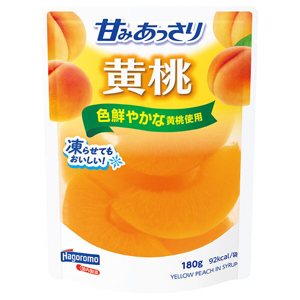 Hagoromo Foods Lightly Sweet Yellow Peach 180g pouch x 6 bags [Shipped in Japan]