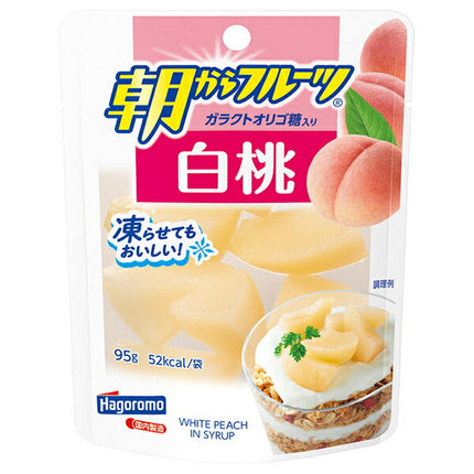 Hagoromo Foods Morning Fruit White Peach 95g pouch x 6 pieces [Shipped in Japan]