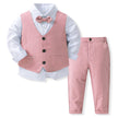 Children's Formal Suit Bow Tie Vest Three-Piece Set – Boys & Girls Dress Outfit | Canada & USA