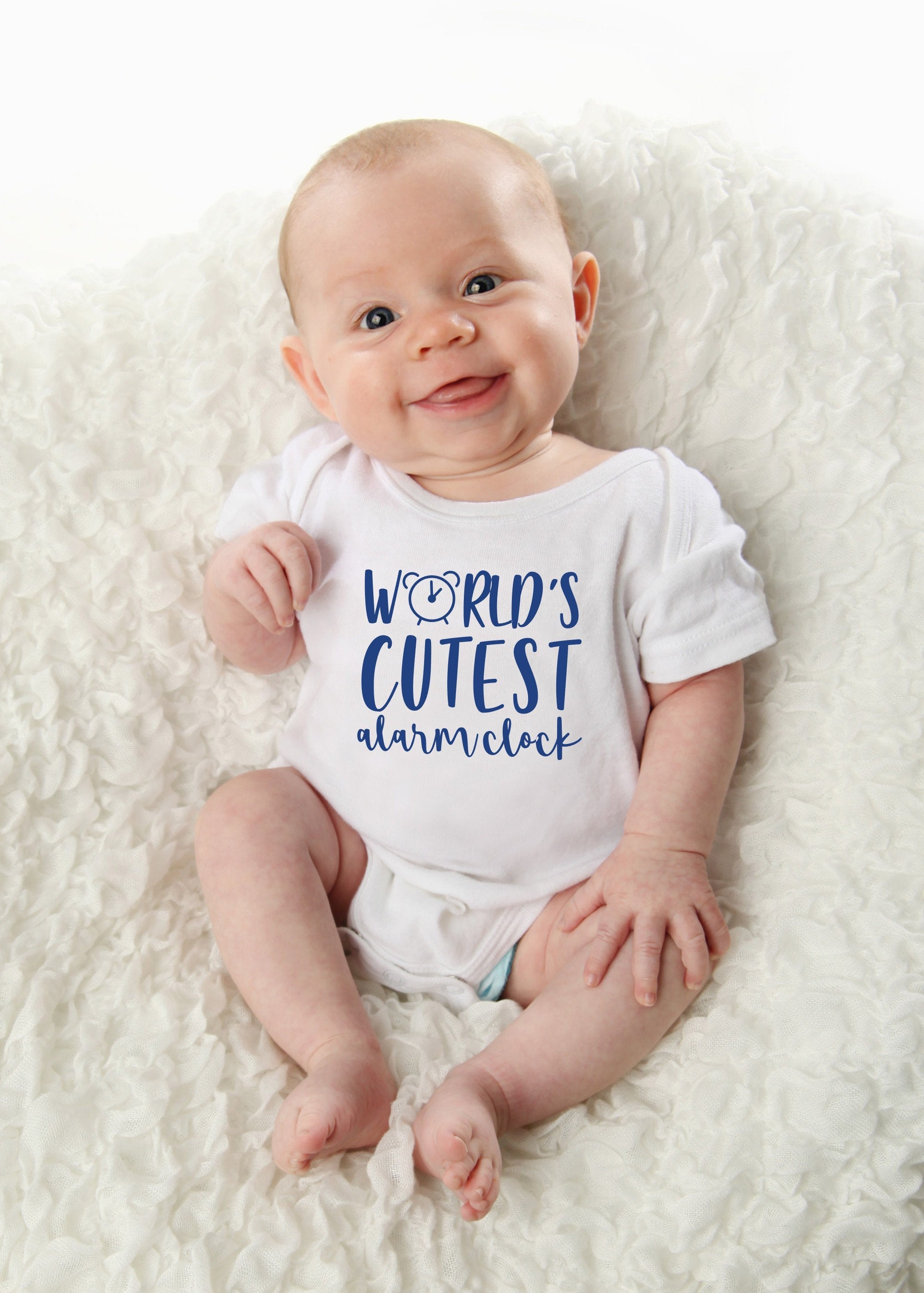 World's Cutest Alarm Clock Infant Bodysuit or Toddler Tee