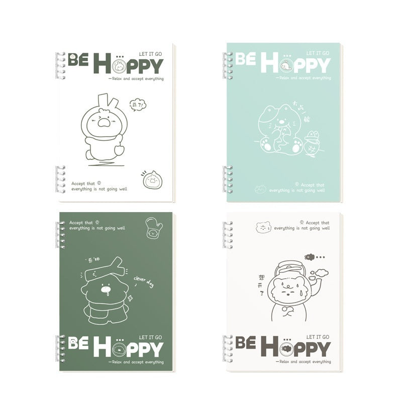 Kawaii Spiral Notebook – Detachable Coil Student Notepad A5/B5 | Frosted Cover