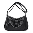 Women's Multi-Pocket PU Leather Shoulder Bag – Large Capacity Crossbody Hobo