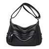 Women's Multi-Pocket PU Leather Shoulder Bag – Large Capacity Crossbody Hobo