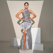 Exquisite Sleeveless Halter neck Banquet Slit  Sequined Cocktail Party Dress