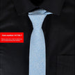 Men's Slim 6cm Cotton Necktie – Solid Color Arrow Tie for Business & Formal Wear | Canada & USA