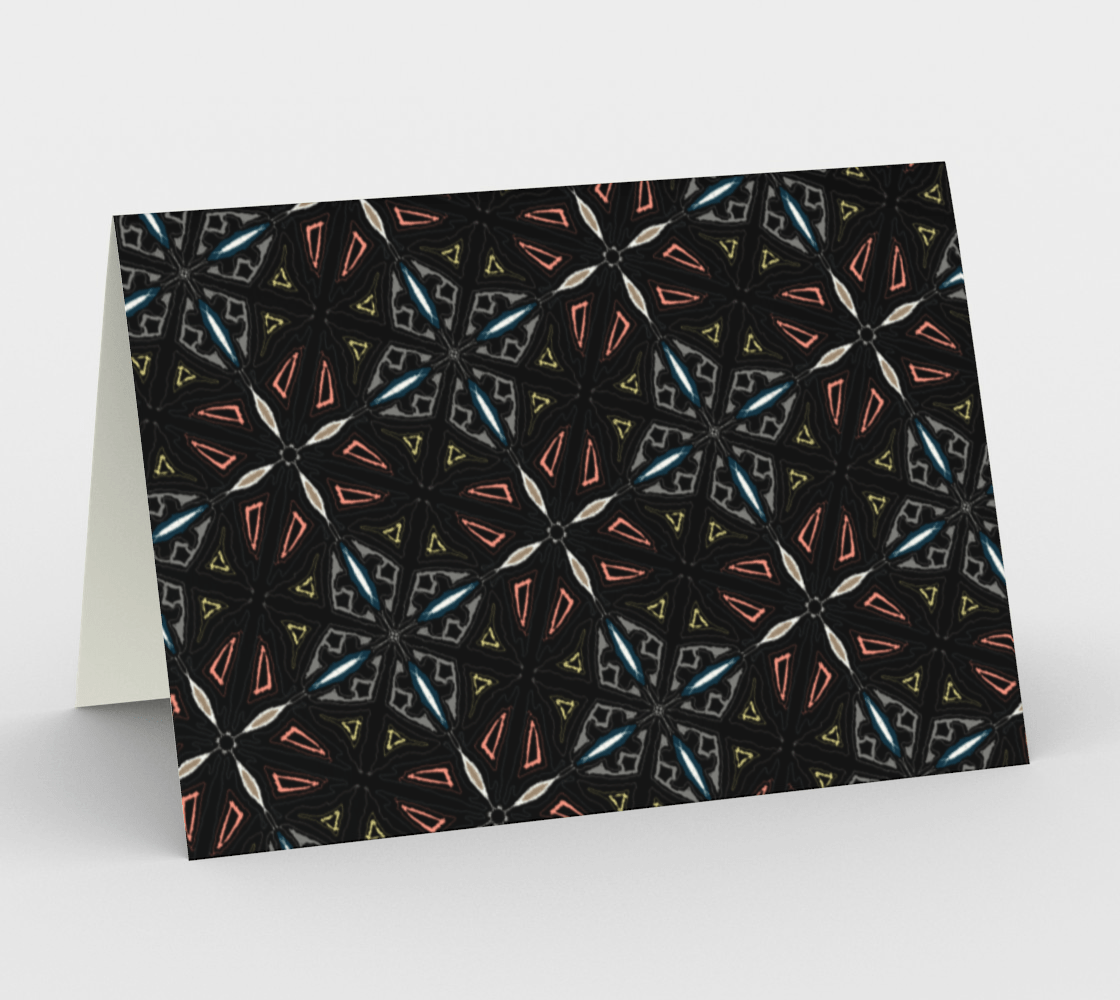 Set of 3 Blank Greeting Cards | 5 x 7 | Dark Tiles