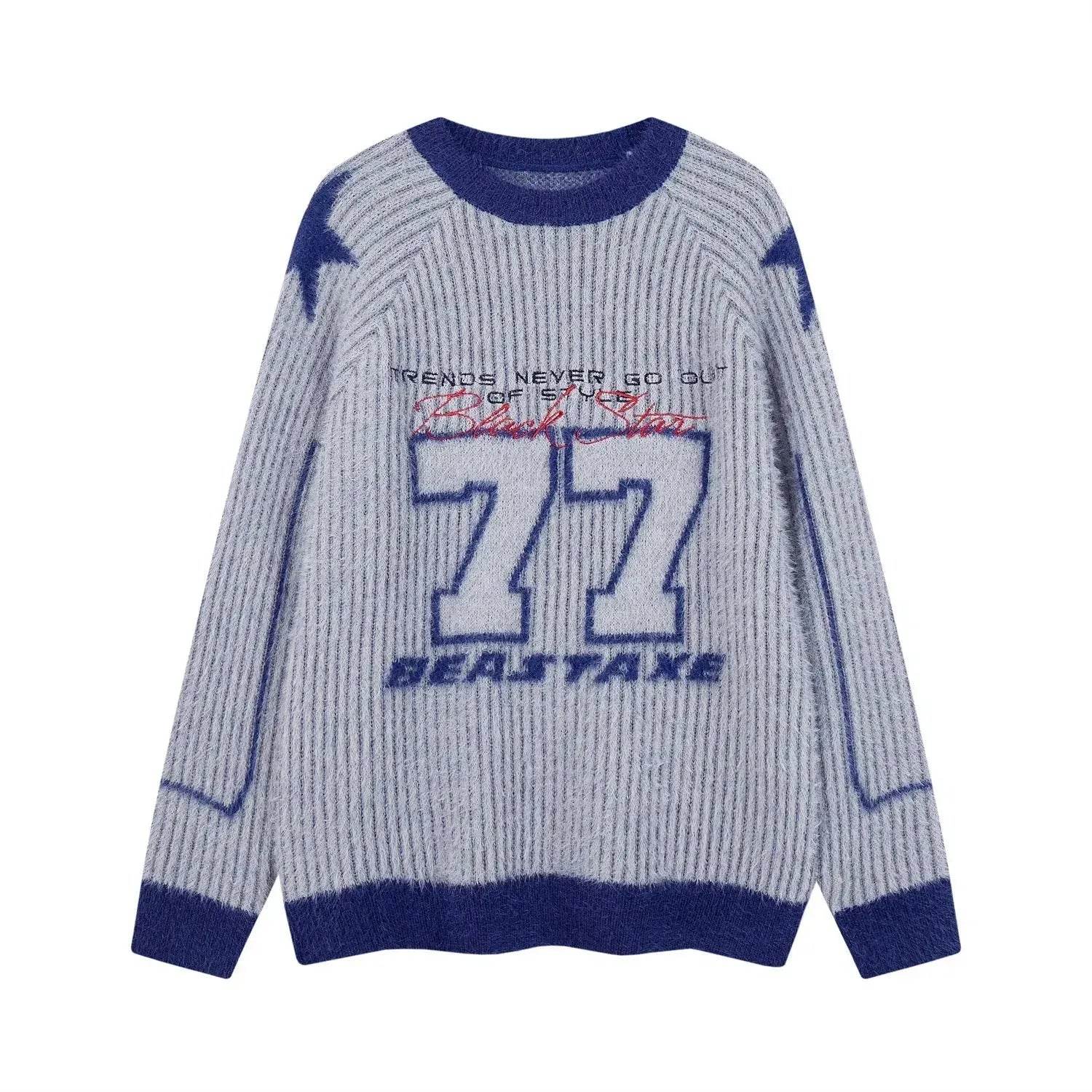 New Trend Autumn Winter Round neck Oversized Pullover Wool Sweater for Teenagers
