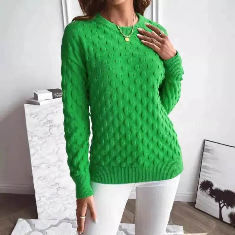 Pullover Round Neck Long Sleeves Knitwear Cashmere sweater Top women