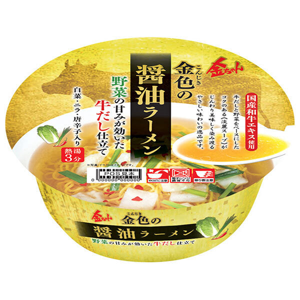Ramen à la sauce soja dorée Kinchan du moulin à farine de Tokushima, 106 g x 12 pièces 