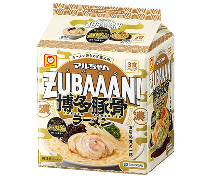 Toyo Suisan Maruchan ZUBAAAN! Hakata Tonkotsu Ramen 3 meal pack x 9 pieces 