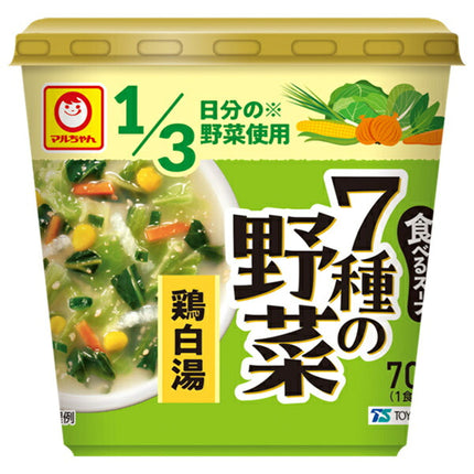 Toyo Suisan Edible Soup 7 types of vegetables chicken hot water 20g x 6 pieces [shipped in Japan]