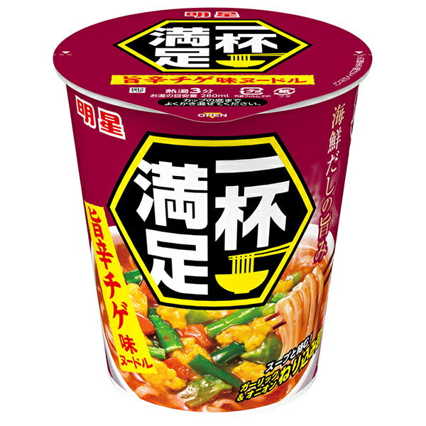 明星食品 一杯満足 旨辛チゲ味 ヌードル 62g×12個入【日本出荷】