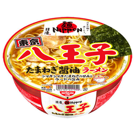 Nissin Foods Men Nippon Hachioji Onion Soy Sauce Ramen 112g x 12 pieces [Shipped in Japan]