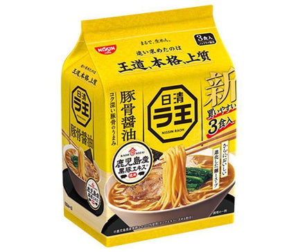 [11/25~ 10% OFF all products!!] Nissin Foods Nissin Raoh Tonkotsu Soy Sauce 3 meal pack x 9 bags