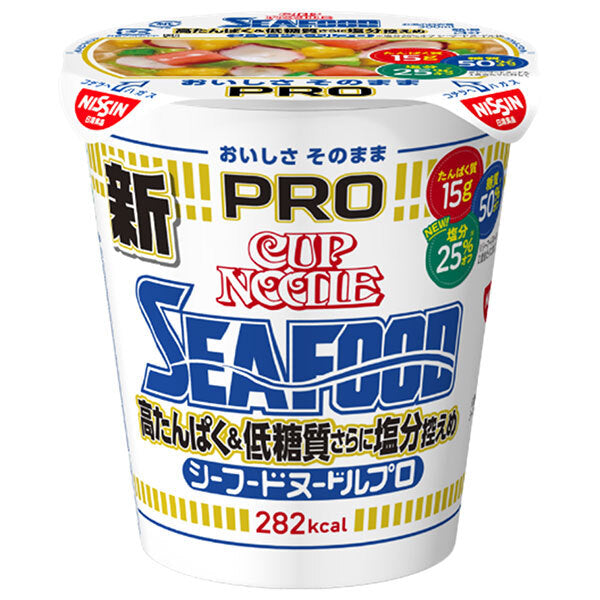 Nissin Cup Noodle PRO High Protein & Low Carbohydrate Seafood Noodles 78g x 12 pieces 