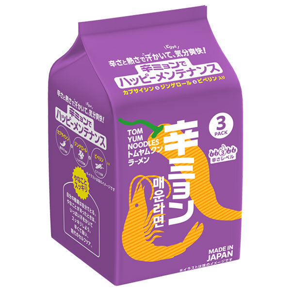 Nissin Foods Nissin Shin Myeon Tom Yum Goong Ramen 3-meal pack 276g x 9 bags [Shipped in Japan]