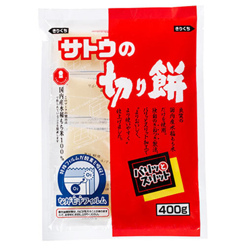 Sato Foods Sugar Cut Mochi Crisp Slit 400g x 20 bags [Shipped in Japan]