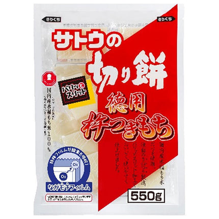 Sato Foods Sato's Kirimochi, Large-size, Pestle-pounded Mochi, 550g x 12 bags 