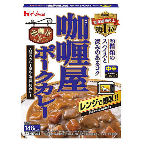 House Foods Curry Shop Pork Curry Medium Spicy 180g x 30 pieces [Shipped in Japan]