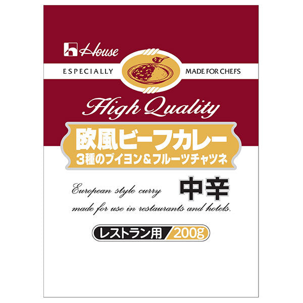 House Foods European beef curry 3 types of bouillon & fruit chutney medium spicy 200g x 30 pieces [shipped in Japan]