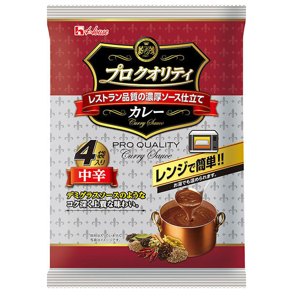House Foods Pro Quality Curry 4 bags Medium Spicy 680g (170g x 4 bags) x 6 pieces [Shipped in Japan]