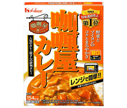 ハウス食品 カリー屋 カレー 甘口 180g×10個入