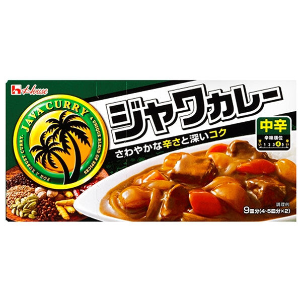 House Foods Java Curry Medium Spicy 185g x 10 pieces [Shipped in Japan]