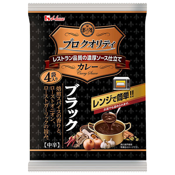 House Foods Pro Quality Curry Black 4 bags 540g (135g x 4 bags) x 6 pieces [Shipped in Japan]