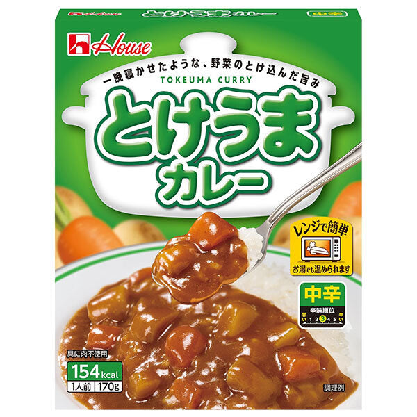 ハウス食品 とけうまカレー 中辛 170g×30個入【日本出荷】