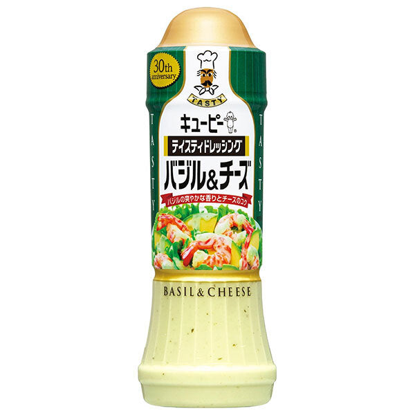 Kewpie Tasty Dressing Basil & Cheese 210ml PET x 12 pieces [Shipped in Japan]