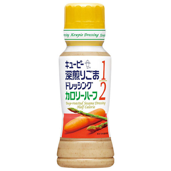 Kewpie Deep Roasted Sesame Dressing Calorie Half 180ml PET bottle x 12 bottles [Shipped in Japan]