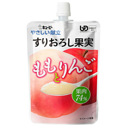 Kewpie Easy Menu Grated Fruit Peach and Apple 100g pouch x 8 pieces [Shipped in Japan]