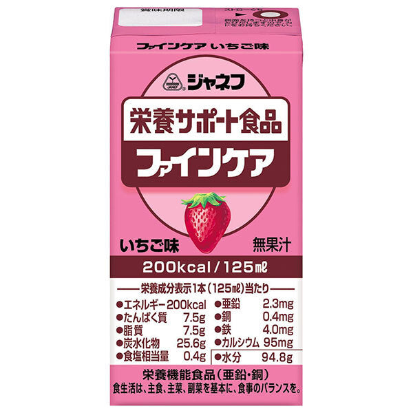 Kewpie Janef Nutritional Support Food Fine Care Strawberry Flavor 125ml paper pack x 12 pieces [Shipped in Japan]