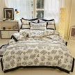 Thick Hepburn Black Lace Brushed Washed Cotton Duvet Insert Warm