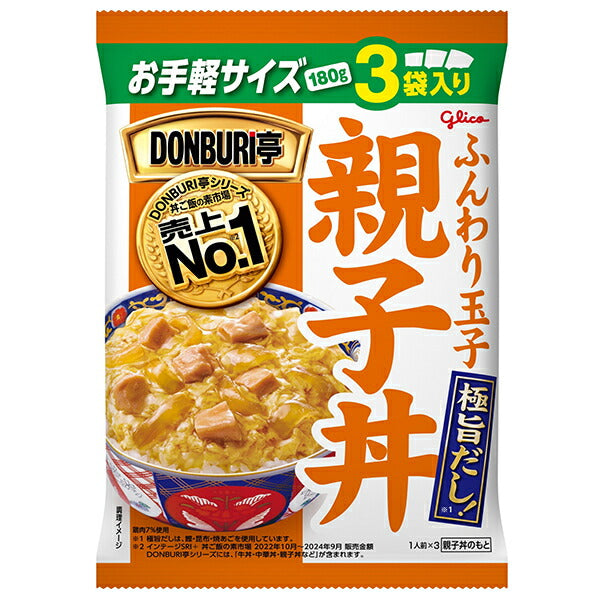 Ezaki Glico DONBURI-tei 3-meal pack Oyakodon (180g x 3 bags) x 10 bags [Shipped in Japan]