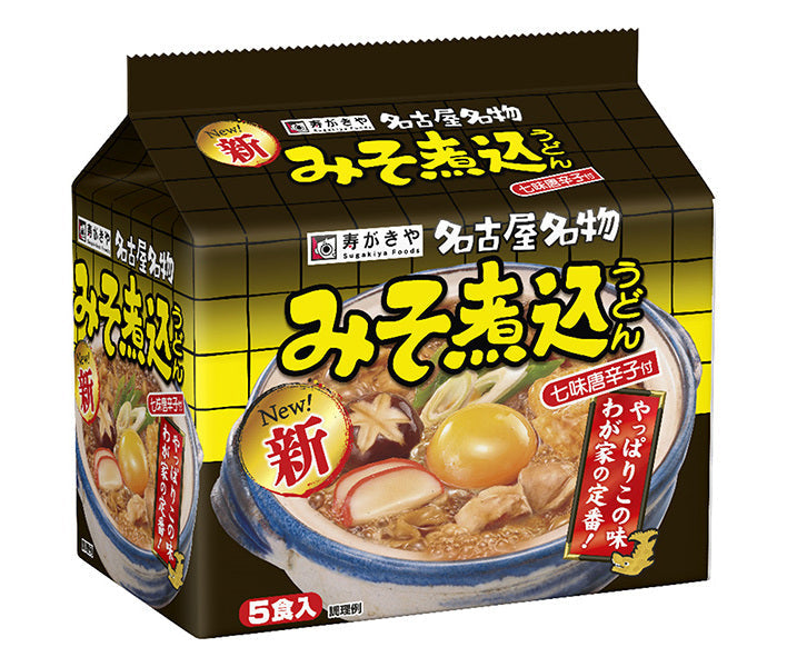 寿がきや 名古屋名物 みそ煮込うどん 5食パック 460g(92g×5食)×6袋入【日本出荷】