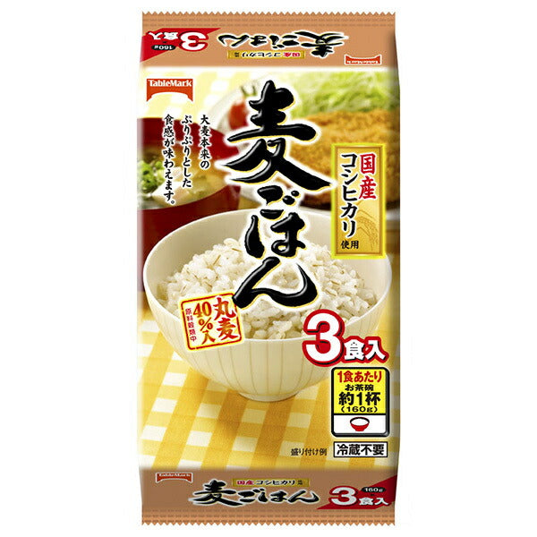 Table Mark Riz à l'orge à base de Koshihikari domestique 3 repas (160 g x 3 pièces) x 8 pièces