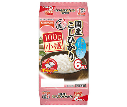 [11/25~ 10% OFF all products!!] Table Mark Japanese Koshihikari Small Rice (divided) 6 meal pack (100g x 2 meals x 3 pieces) x 8 pieces