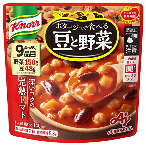 Ajinomoto Knorr Potage Haricots et légumes Tomates mûres profondément riches 180 g x 7 sachets